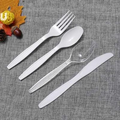 China Factory Wholesale Eco - Friendly Disposable Cutlery Set Disposable Knives Spoon Packaging Cutlery Set for sale