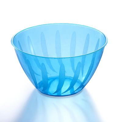 China Disposable Disposable Plastic Salad Bowl With Lid Dessert Bowl For Portable Party Salad Bowl for sale