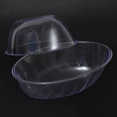 China Disposable Disposable Transparent Kitchen Bowl Custom Large Plastic Salad Packaging Plastic Bowl for sale