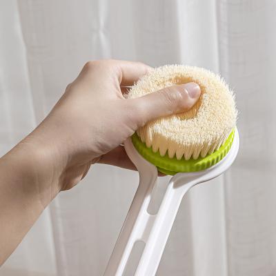 China Wholesale Sustainable Bath Brush Plastic Handle New Design Natural Exfoliating Cleansing Brush for sale