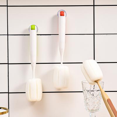 China Viable low price pp folding cup brush with small toothbrush sponge cup brush cleaner for sale