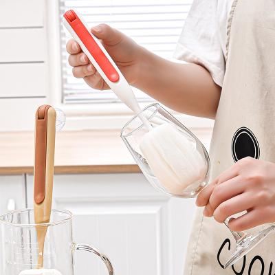 China Sustainable Cleaning Tool Cup Brush Spinning Use With Small Brush Head Sponge Sweep For Kitchen Cleaning for sale