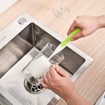 China Sustainable New Design Sink Cup Double Foam Bottle Brush With A Small Brush Head for sale