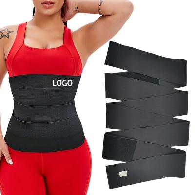 China Landora4 Meters Breathable Elastic Band Belly Wrap For Women Fitness Slimming Trainer Invisible Weight Loss Body Shaper Waist Trainer for sale