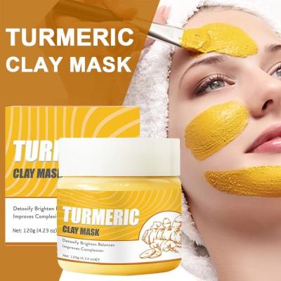 China 2021 Beauty Natural Turmeric New Arrivals 100% Skin Revitalizer Clay Face Mask Turmeric Powder Whitening Face Mask For Skin Care for sale