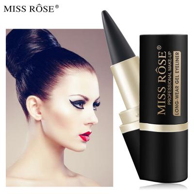 China MISS ROSE Makeup Matte Waterproof Non-smudge Long Lasting Black Single Head Eyeliner Gel Waterproof Hot Selling Solid Eyeliner From Amazon for sale