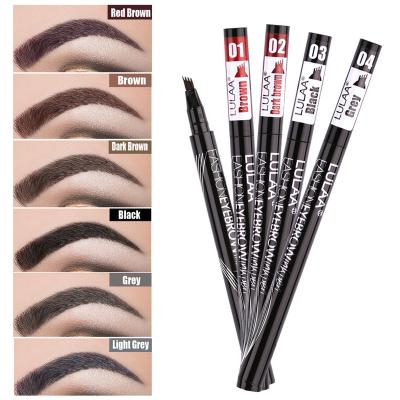 China Waterproof Pen Private Label Sketch Liquid Eyebrow Tint Pen Enhancers Cejas Heads Long Lasting Eyebrow Tint Microblading Eyebrow Pencil for sale