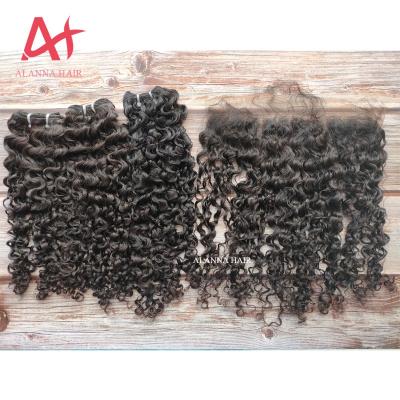 China Naturally Alanna Raw Cambodian Hair Vendor Wholesale High Quality Raw Cambodian Curly Hair Bundles Hair 100% Closures Headbands for sale