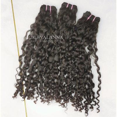 China Bouncy New Arrival Raw Burmese Curly Hair Weave Bundles 10