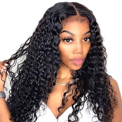 China HD Deep Curly Pre Plucked Human Virgin Hair Burmese Deep Wavy Curly Front Wigs 180% Density Full Lace Wigs For Black Women for sale