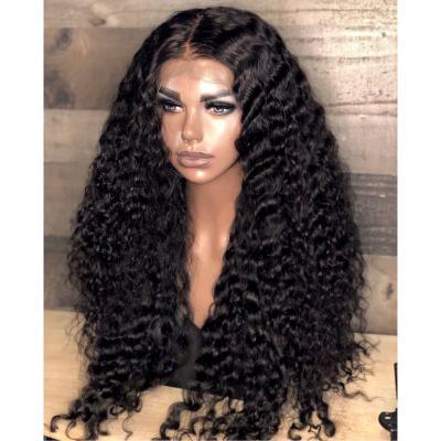 China 200% Denisty 13*4 Deep Curly Wavy Full Lace Front Human Hair Wigs Raw Burmese Full Cuticle Virgin Hair 200% Full Lace Front Wigs for sale