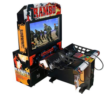 China Stelde het Rambo Elektronische Muntstuk Binnen van de het Kanonspruit van de Arcade Videosimulator het Spelmachine met 2 spelers in werking Te koop