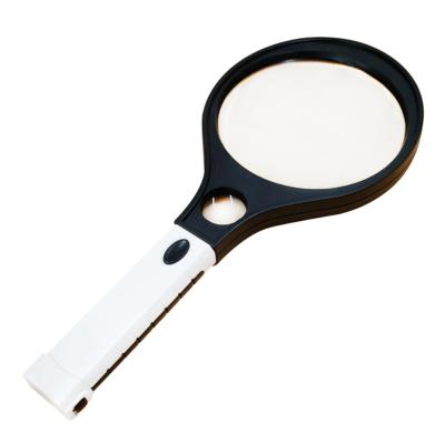 China 2021 New 138mm Large Diameter Racket Type Hand Held Reading Magnifying Glasses Magnifier 3X 10X Magnifying Glass for sale