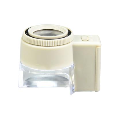 China MG13100-2 Mini Pocket Measuring Led Illuminated Acrylic Cylinder Magnifier Magnifier Shell HD 8X Shell HD Lens +ABS Lens +ABS for sale