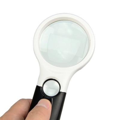 China For Map Drawing For Map Drawing NO.6902C 4x 45x Handheld Magnifier With 3 LED Magnifier for sale