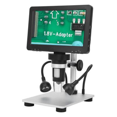 China DM9 7in Magnifier 8LED 1200x 12MP 5M 10m 8M Industrial Microscope 1080P HD Electronic Auto Digital LCD Display Supporting 2G+IR 1/4