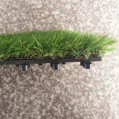 China Artificial Grass Interlocking Tile With PE Foam TR-052620 for sale