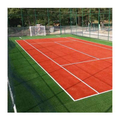 China Eco - Friendly Special Synthetic Red Grass Outdoor Lawn 10mm Field For Tennis for sale