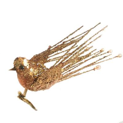 China Foam Dazzling Vintage Christmas Glitter Bird For Christmas Home Decoration for sale