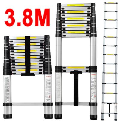 China Home Industrial OEM Customized Ladder Folding Ladders 3.8M Function Universal Adjustable Length 12.5FT TELESCOPIC Folding for sale