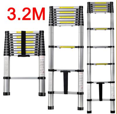 China Aluminum Smart Lightweight Easy Transport 10.5ft Telescoping Folding Ladders 3.2m Ladder Movable for sale