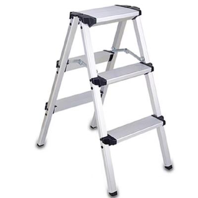 China Aluminum Ladde Stair Folding Ladders 2step Safe Platform Workstand Hop Up Light Weight With Household A Shape Non-slip Double Side Frame for sale