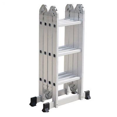 China Contemporary Aluminum Universal Attic 4X3 4X4 5x5 Scaffold Scaffolding 6 in1 Function 6 Joint Hinge Ladder Double Side for sale