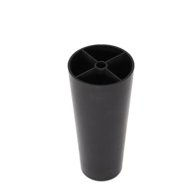 China Easy Install Plastic Chair Legs 6 inch Black Tapered Tv Stand Sofa Furniture Legs Te koop