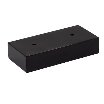 China Metal Black Color Furniture Sofas Block Foot Block Legs For Sofa Bench Cabinet for sale