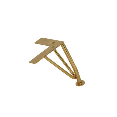 China Sofa Legs Sofa Metal Legs For Beds Hot Sell Golden V Shape Furniture Legs For Benche for sale