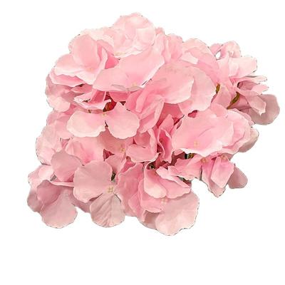 China Durable high quality silk middle hydrangea artificial flower head for wedding for sale