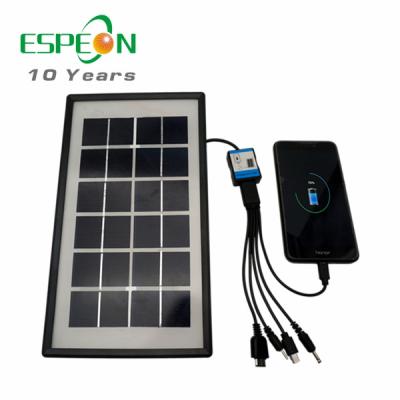 China 3W 6V Poly Home Solar Panel with Micro USB Outlets for Charging Mobile Phone and Multi Outlets Solar Panel for Digital Device for sale