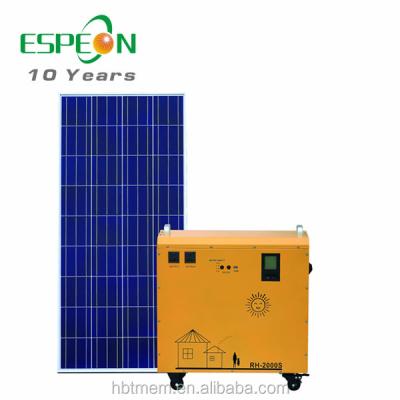 China 1kw 2kw 3kw home pure sine wave off grid solar power system with built in battery with controller for sale