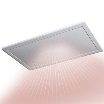 China Hotel Byecold Ceiling Mounted Infrarotheizung Panel Heater Carbon Crystal Infrared Heating Panels With Dimmable LED Lighting for sale