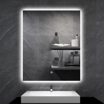 China Illuminated Defog Smart Bathroom Led Mirror With Light For Wall for sale