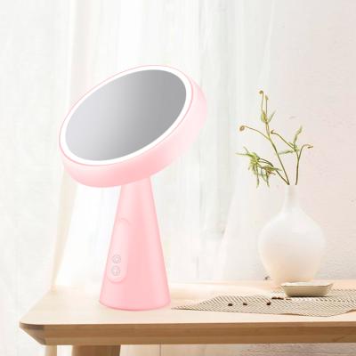 China Lighted Customs Lead Light Mirror Makeup With Time Display for sale