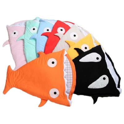 China Winter baby sleep anti-static empty bag knitted cotton thickening baby sleeping bag baby items shark blanket wholesale for sale