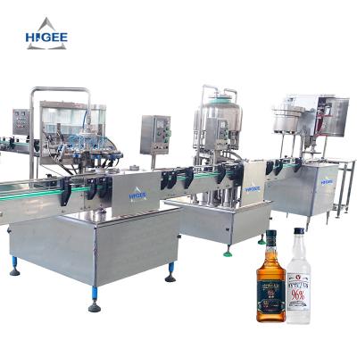 China Fully Automatic 750ml Liquor Liquor Wash Fill Type Machine Linear Processing Line And Beverage Higee Capping for sale