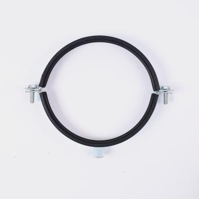 China New easy installation high quality heavy duty pipe clamps with Epdm rubber and reinforced with galvanized for sale