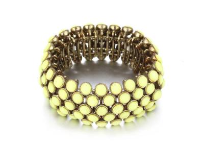 China Multi Strand Fashion Costume Jewelry Bracelets Yellow Color Party Favors for sale