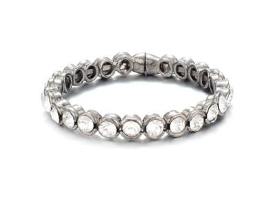 China Silver Costume Jewelry  Womens Tennis Bracelet With Diamonds Champagne Color for sale