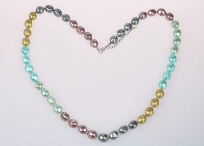 China Multi Colored Baroque Pearl Necklace Large Jewelry For Anniversary / Engagement for sale