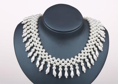 China Handmade Designer Wedding Chunky Faux Pearl Collar Necklaces Jewellery for sale