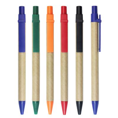 China Office or School Pen 14.1*1.0cm Style Plastic And Paper Cool Small Companion Eco - Friendly Ballpoint Pen for sale