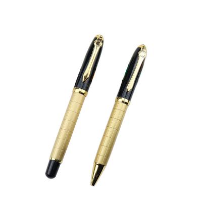 China High Quality Office or School Pen Luxury Gold Plating Color Heavy Metal Rollerball Pen Customized Logo Pen for sale