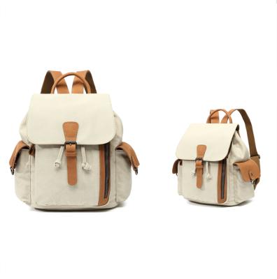 China Vintage anti-theft leather travel backpack canvas school canvas backpack brand outdoor fashion little ladies backpack for sale