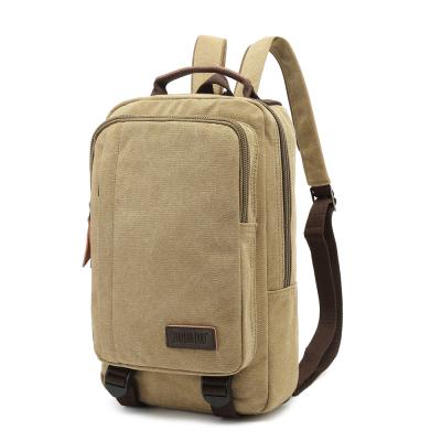 China Vintage college weekend anti-theft canvas backpack carry on travel canvas backpack increasing backpack laptop school canvas backpack for sale