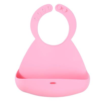 China Logo Soft Printed Kids Feeding Customized Sustainable Waterproof Silicone Baby Bibs For Children for sale