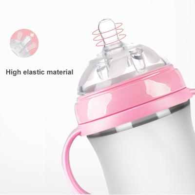 China BPA Free Optional Wide Mouth Silicone 120ml 270ml Unbreakable Nursing Baby Milk Bottle for sale