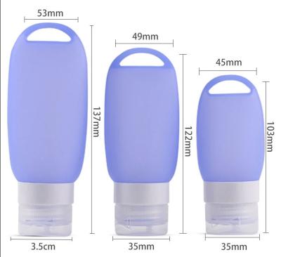 China Eco-Friendly BPA FREE Silicone Travel Portable Soft Bottles Set - Leakproof Silicone Travel Bottle, Cosmetic Toiletry Container for sale